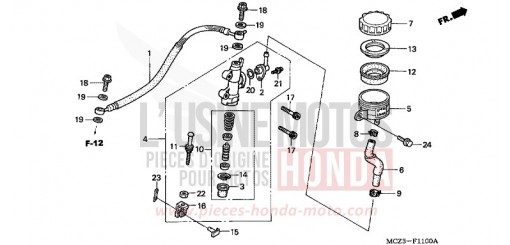 MAITRE-CYLINDRE FREIN AR. CB900F7 de 2007